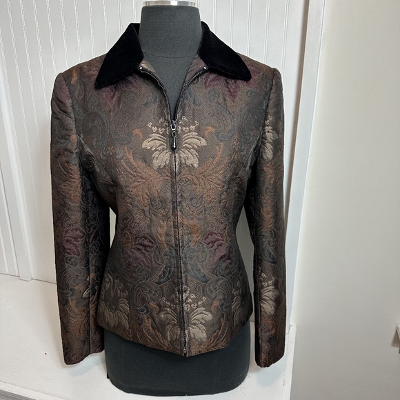 Elegant Black and Brown Women's Jacket - Picture 8 of 13